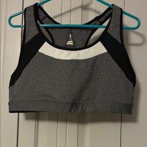 Two Champion Gray and Black Medium-Support Sports Bras